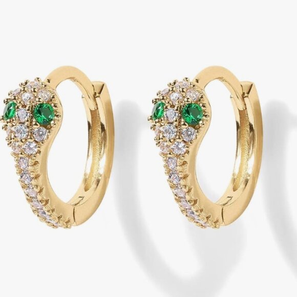 14K Gold White Gold Posts Chunky - Picture 6 of 7